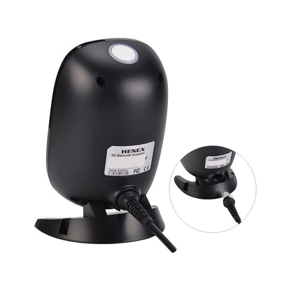 Henex Hc-666 Usb Wired Omni-Directional 2d Barcode Scanner / Reader