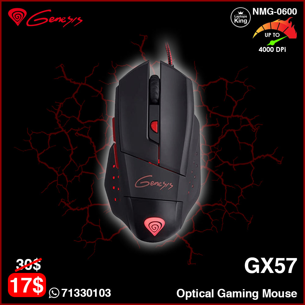 Genesis GX57 NMG-0600 Optical Gaming Mouse (New)