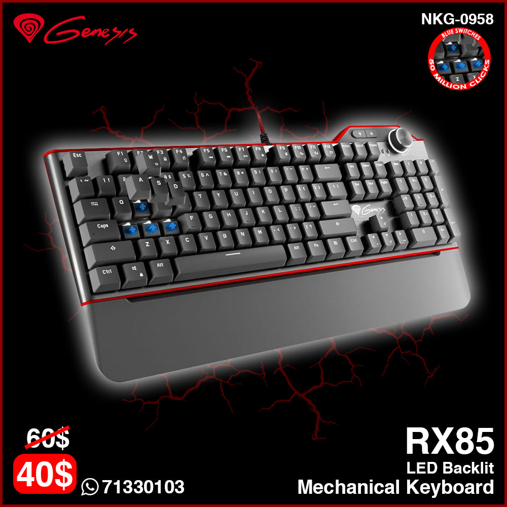 Genesis RX85 NKG-0958 Mechanical Gaming Keyboard (New)