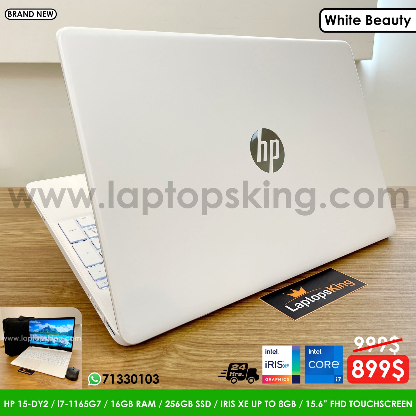 Hp 15-Dy2 Core i7-1165g7 Iris Xe Touch Laptop (Brand New)