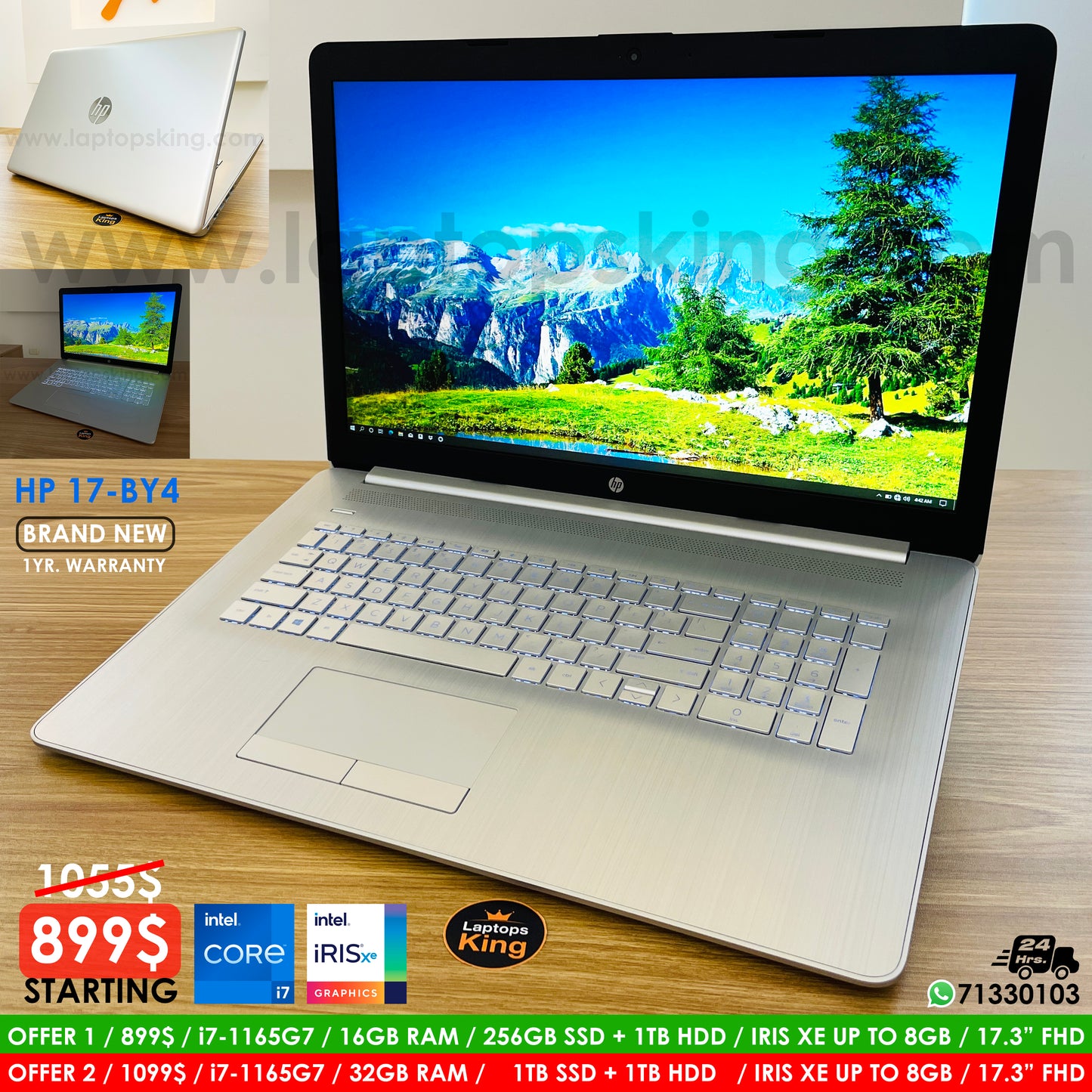 HP 17-BY4 Core i7-11th Gen Iris Xe Laptop Offers (Brand New)