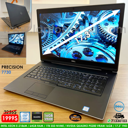 Dell Precision 7730 Xeon E-2186m Quadro P5200 17.3" Mobile Workstation Laptop (New Open Box) Computer for sale Lebanon, laptop in Lebanon, laptop for sale Lebanon, best programming laptop, laptop for sale in Lebanon, laptops for sale in Lebanon, laptop for sale in Lebanon, buy computer Lebanon, buy laptop Lebanon.