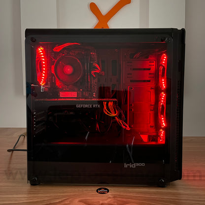 Genesis Irid 300 Ryzen 5 Rtx 2080 Super | Red | Gaming Desktop Computer (Used Very Clean)