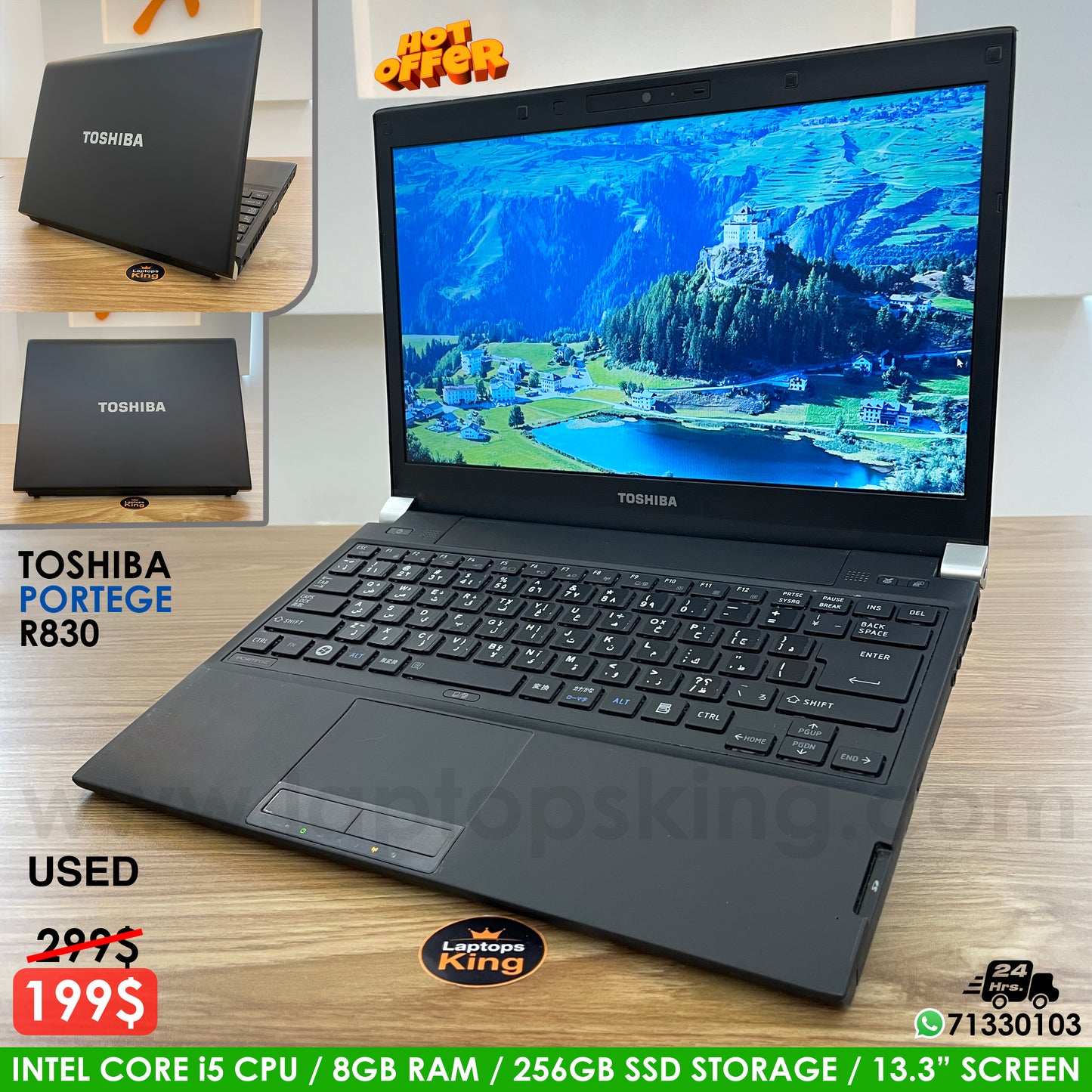 Toshiba Portege R830 Core i5 Laptop (Used Very Clean)