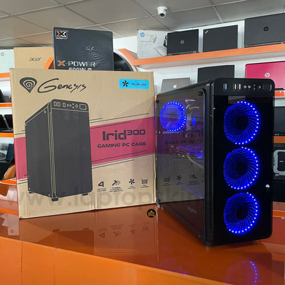 Genesis Irid 300 i5-4460 Gtx 1050 Ti | Blue | Gaming Desktop Computer (Used Very Clean)