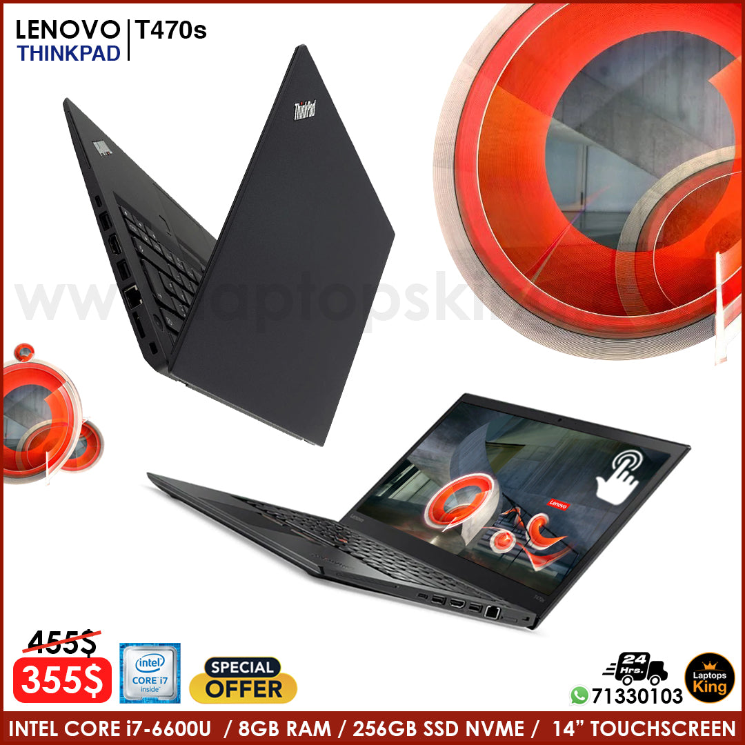 Lenovo ThinkPad T470s Core i7 8gb Ram 256gb Ssd Nvme Touch Laptop (Open Box)