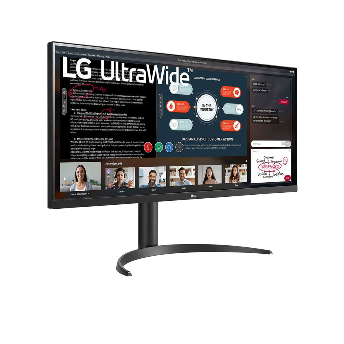 LG 34WP550-B 34" UltraWide FHD IPS HDR 75Hz Monitor (Brand New)